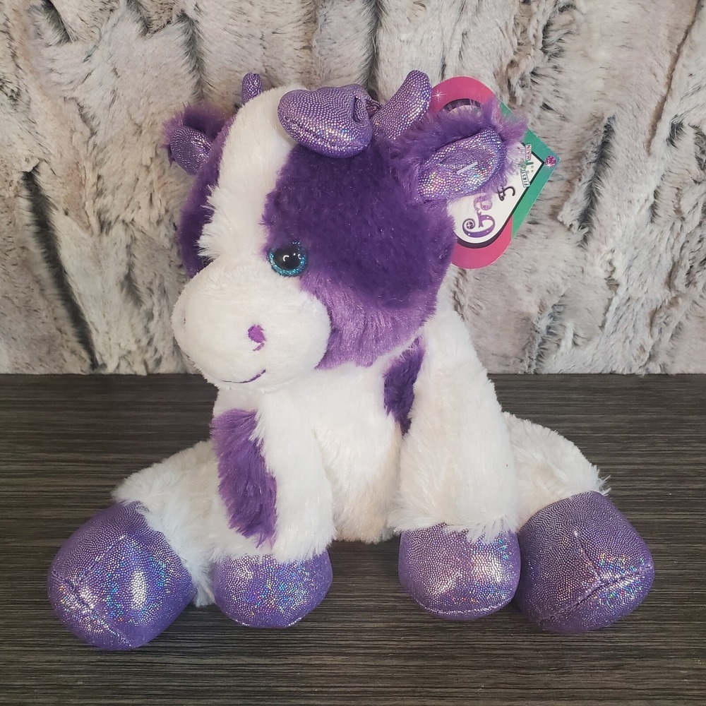 First & Main Purple Cow 7" Callie Gal Pals Sparkle Plush Stuffed Animal Toy NWT